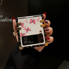 Luxury Butterfly Pattern Ring Holder Protective Case For Samsung Galaxy Z Flip4 Flip3 5G - {{ shop_name}} pphonecover