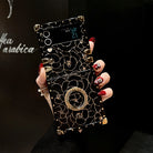 Luxury Brand Camellia Gold Plating Square Case For Samsung Galaxy Z Flip4 Flip3 5G - {{ shop_name}} pphonecover