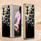 Python Leopard Print Tempered Glass Case for Samsung Galaxy Z Fold 3 5G - {{ shop_name}} varyfun