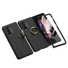 Luxury Leather Carbon Fiber Plating Case For Samsung Galaxy Z Fold3 Fold2 With Tempered Glass Screen - {{ shop_name}} varyfun