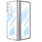 Luxury Leather Carbon Fiber Plating Case For Samsung Galaxy Z Fold3 Fold2 With Tempered Glass Screen - {{ shop_name}} varyfun