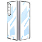 Luxury Leather Carbon Fiber Plating Case For Samsung Galaxy Z Fold3 Fold2 With Tempered Glass Screen - {{ shop_name}} varyfun