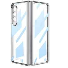 Load image into Gallery viewer, Luxury Leather Carbon Fiber Plating Case For Samsung Galaxy Z Fold3 Fold2 With Tempered Glass Screen - {{ shop_name}} varyfun
