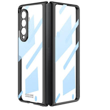 Load image into Gallery viewer, Luxury Leather Carbon Fiber Plating Case For Samsung Galaxy Z Fold3 Fold2 With Tempered Glass Screen - {{ shop_name}} varyfun

