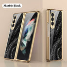 Luxury Marble Glass Case For Samsung Galaxy Z Fold 3 5G - {{ shop_name}} varyfun
