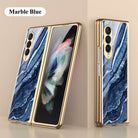 Luxury Marble Glass Case For Samsung Galaxy Z Fold 3 5G - {{ shop_name}} varyfun