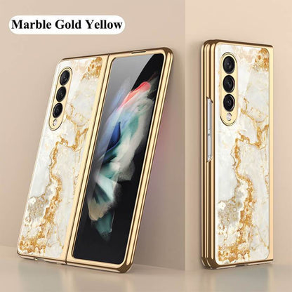 Marble Glass Case For Samsung Galaxy Z Fold 3 5G - {{ shop_name}} varyfun