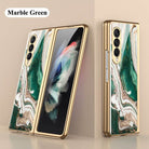 Luxury Marble Glass Case For Samsung Galaxy Z Fold 3 5G - {{ shop_name}} varyfun
