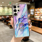 Electroplating Marble Pattern Phone Case With Ring Bracket For Samsung - mycasety2023 Mycasety