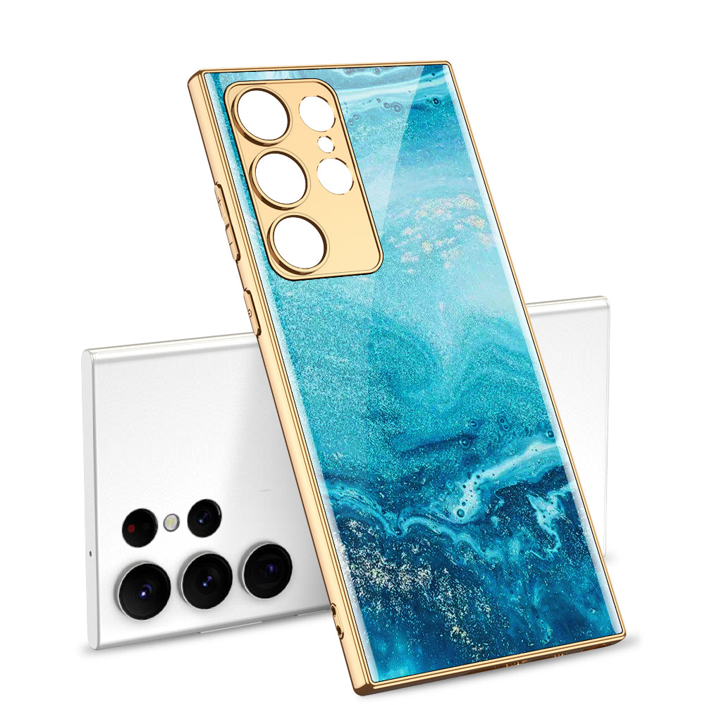Lion Totem Electroplated Stained Glass Phone Case For Samsung - mycasety2023 Mycasety