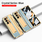 Luxury Crystal Cover Magnetic Bracket Protective Phone Case For Samsung Galaxy Z Fold 3/4/5 With Back Screen Glass - mycasety2023 Mycasety