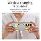 Luxury Crystal Cover Magnetic Bracket Protective Phone Case For Samsung Galaxy Z Fold 3/4/5 With Back Screen Glass - mycasety2023 Mycasety