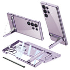 Transparent Electroplating Invisible Bracket Clear Phone Case For Samsung Galaxy S23 Ultra Plus - mycasety2023 Mycasety