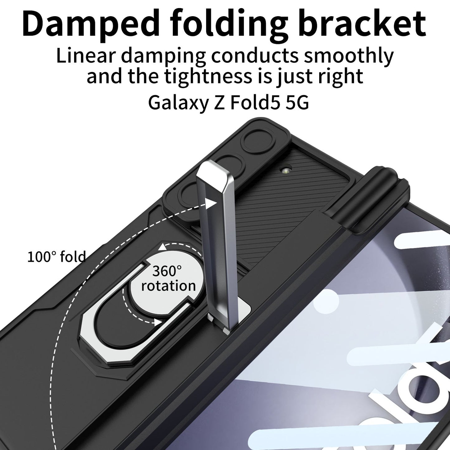 Magnetic Folding Armor Lens Protective Case With Back Screen Protector For Samsung Galaxy Z Fold3 Fold4 Fold5 - mycasety2023 Mycasety