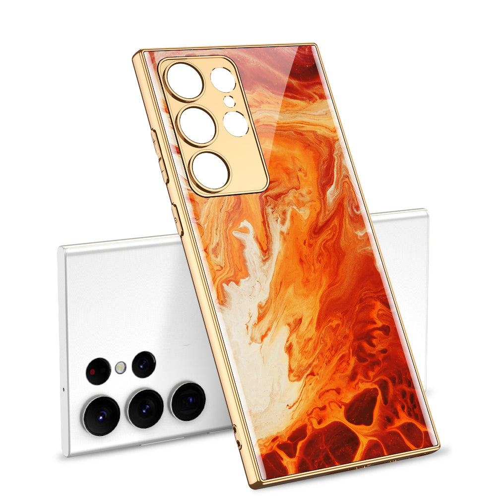 Lion Totem Electroplated Stained Glass Phone Case For Samsung - mycasety2023 Mycasety