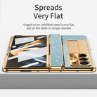 Luxury Crystal Cover Magnetic Bracket Protective Phone Case For Samsung Galaxy Z Fold 3/4/5 With Back Screen Glass - mycasety2023 Mycasety