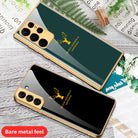 Deer Totem Electroplated Stained Glass Phone Case For Samsung - mycasety2023 Mycasety