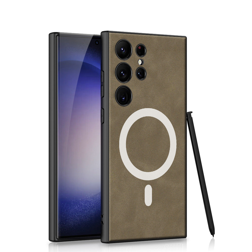 Magnetic Magsafe Leather Phone Case for Samsung - mycasety2023 Mycasety