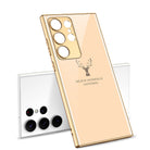 Deer Totem Electroplated Stained Glass Phone Case For Samsung - mycasety2023 Mycasety