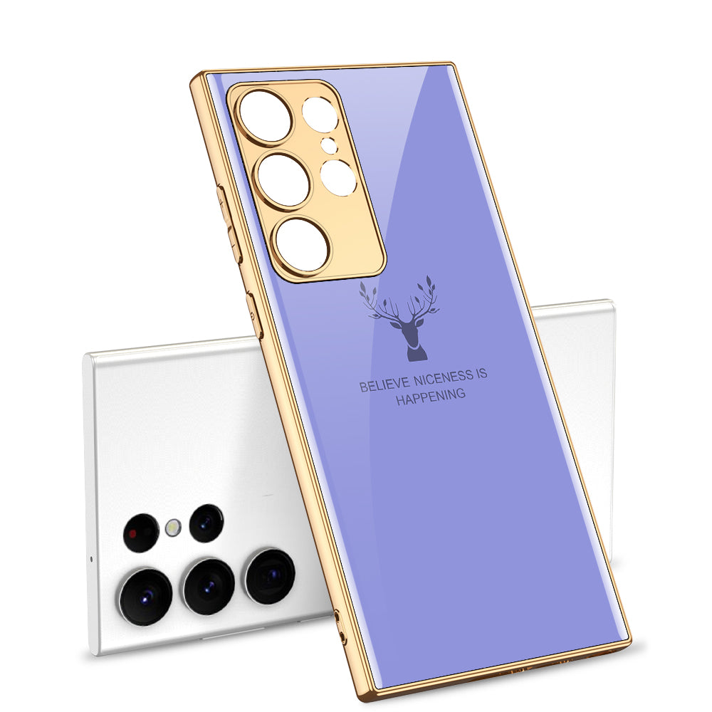 Deer Totem Electroplated Stained Glass Phone Case For Samsung - mycasety2023 Mycasety