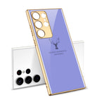 Deer Totem Electroplated Stained Glass Phone Case For Samsung - mycasety2023 Mycasety
