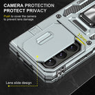 Samsung Galaxy Z Fold5 Case Armor Heavy Duty Shell Magnetic Car Holder and Lens Slide(Pre-sell) - mycasety2023 Mycasety