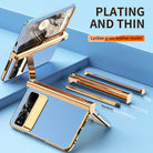 Ultra-Thin Leather Google Pixel Fold shell anti-fall all-inclusive Case double pen slot hinge With Stylus - {{ shop_name}} varyfun