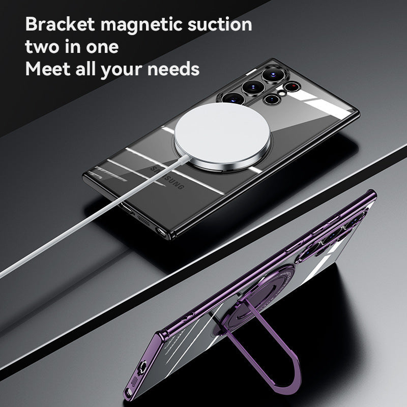 Samsung S23 S23Ultra Matte MagSafe Pull Rod Bracket S23 Ultra Plus Anti-fall Protective Case - mycasety2023 Mycasety