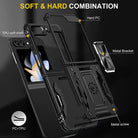 Samsung Z Flip 5 Case Metal Ring Car Magnetic Bracket Protective Case - mycasety2023 Mycasety