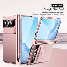 Load image into Gallery viewer, Slim Anodized Google Pixel Fold Case with Hinge Protective Screen Protector Pen Slot and Stylus - mycasety2023 Mycasety
