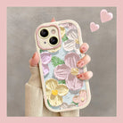 Oil Painting Flower iPhone Cream Case - mycasety2023 Mycasety
