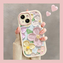 Load image into Gallery viewer, Oil Painting Flower iPhone Cream Case - mycasety2023 Mycasety
