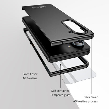 Anti-fingerprint Electroplating Galaxy Z Fold5 Case with Phone Front Screen Protector - mycasety2023 Mycasety