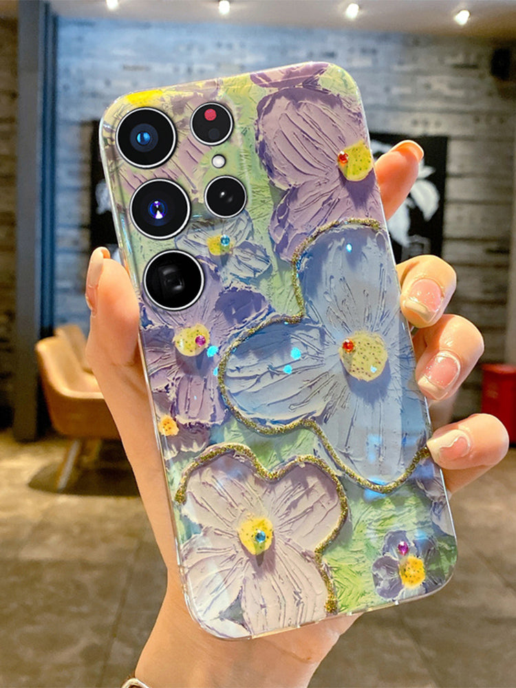 Oil Painting Flower Samsung/iPhone Case - {{ shop_name}} varyfun
