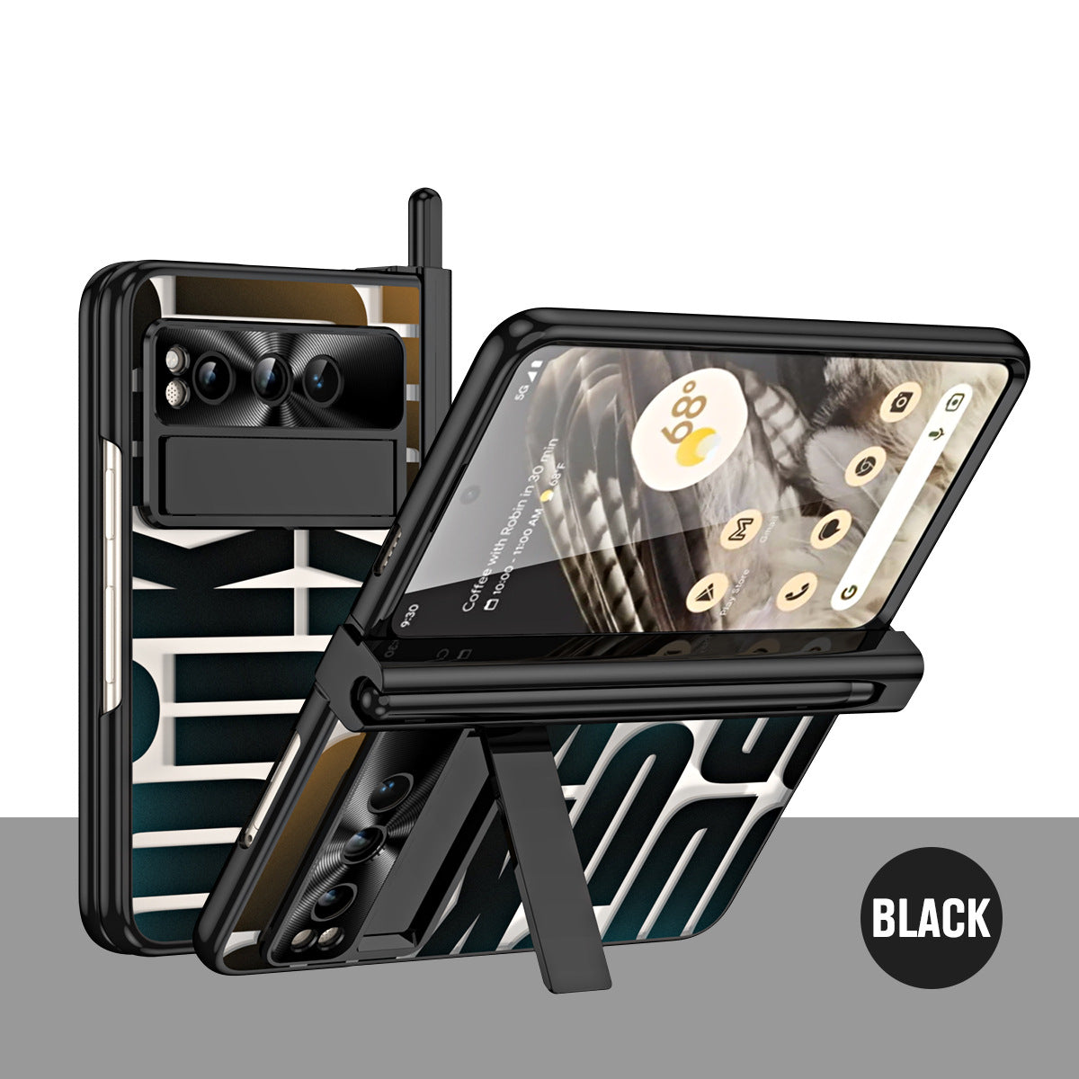 Popular Google Pixel Fold Case with Dual Hinge Protective Screen Protector and Hidden Kickstand Pen Holder Stylus - {{ shop_name}} varyfun