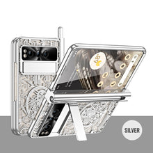 Load image into Gallery viewer, Electroplating Google Pixel Fold Case All Inclusive Double Pen Tray Hinge with Screen Protector and Free stylus - mycasety2023 Mycasety
