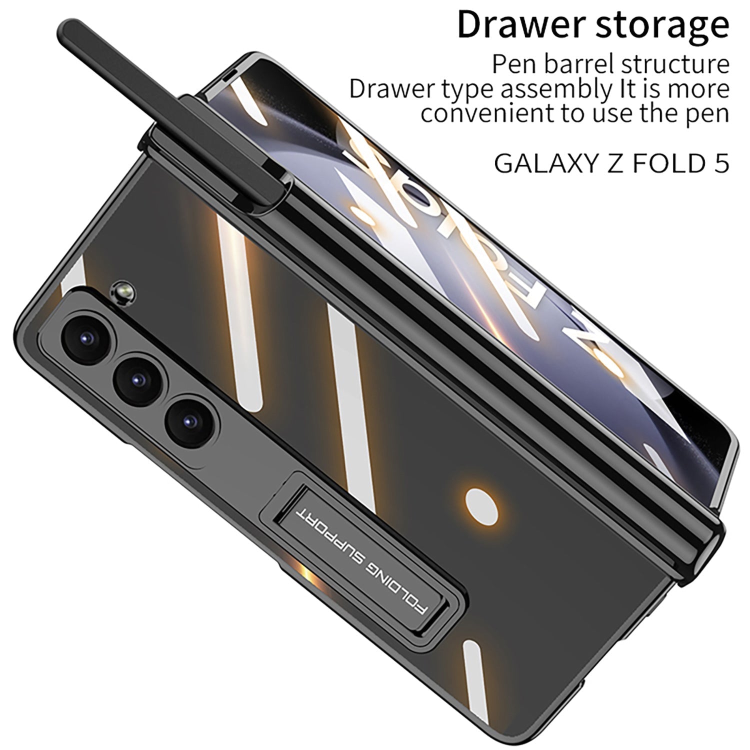 Magnetic Folding Bracket Shatter-Resistant Case For Samsung Galaxy Z Fold5 Fold4 Fold3 5G - mycasety2023 Mycasety