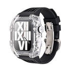 Luxury Metal Case Strap(Fluoro Rubber) For Apple Watch Series 44/45 mm - mycasety2023 Mycasety