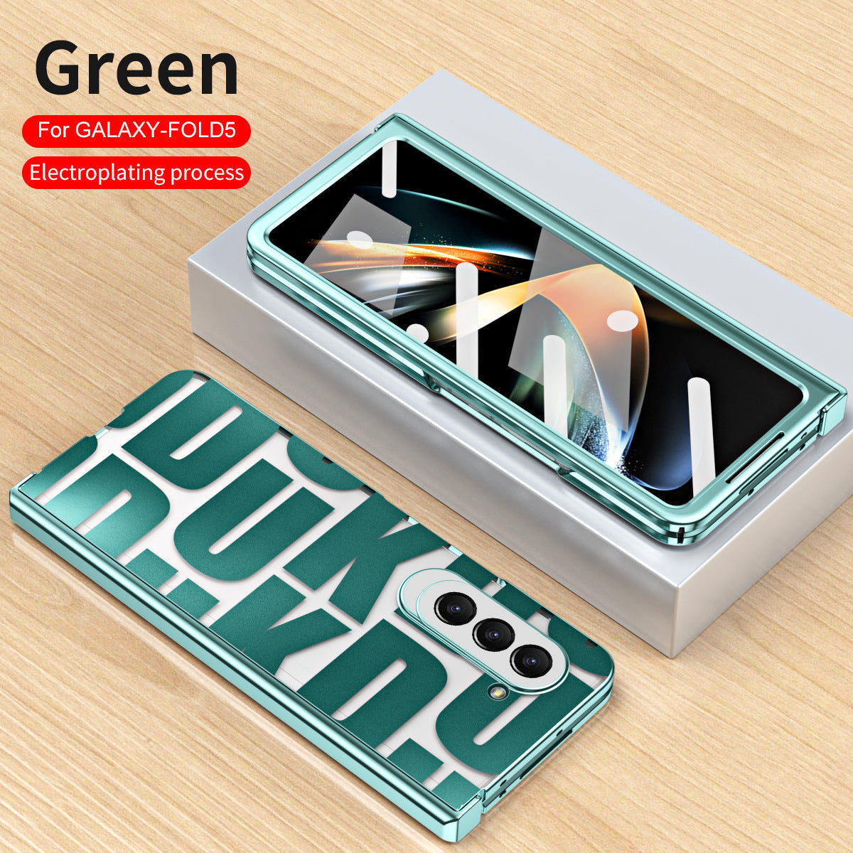 Trend Design Galaxy Z Fold5 Fold4 Fold3 Phantom Plating Case with Hinge Protector - mycasety2023 Mycasety