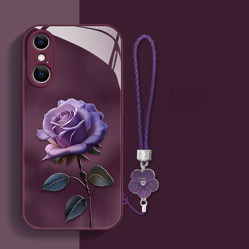 Advanced Purple Rose Liquid Glass iPhone Case - mycasety2023 Mycasety