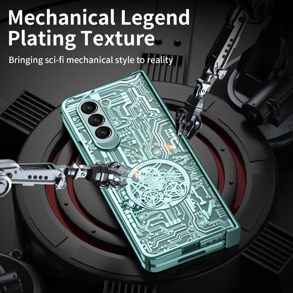 Mechanical Legend Electroplated Case For Samsung Galaxy Z Fold5/4/3 5G - mycasety2023 Mycasety