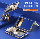 Ultra-thin Leather Electroplating Google Pixel Fold Case All-Inclusive Hinge with Screen Protector - mycasety2023 Mycasety