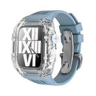 Luxury Metal Case Strap(Fluoro Rubber) For Apple Watch Series 44/45 mm - mycasety2023 Mycasety