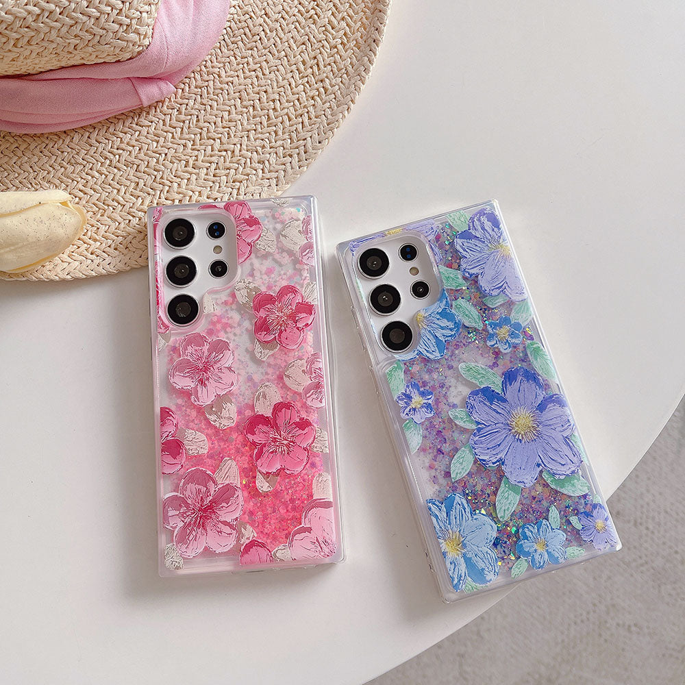 Quicksand Oil Painting Flower Samsung Case - {{ shop_name}} varyfun