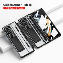Load image into Gallery viewer, Electroplated Clear PC Galaxy Z Fold5 Fold4 Fold3 Case with Front Screen Protector &amp; Flat Hinge &amp; Hidden Stand And Pen Slot and Free Stylus - mycasety2023 Mycasety

