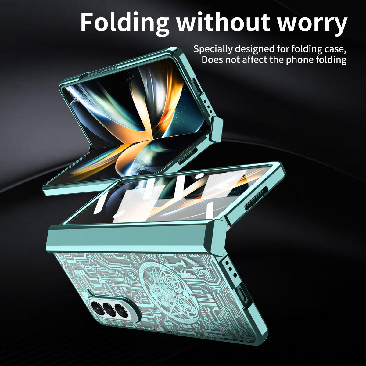 Mechanical Legend Electroplated Case For Samsung Galaxy Z Fold5/4/3 5G - mycasety2023 Mycasety