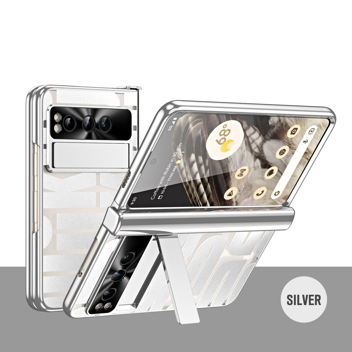 Slim Google Pixel Fold Case with Dual Hinge Protective Screen Protector and Hidden Kickstand - {{ shop_name}} varyfun