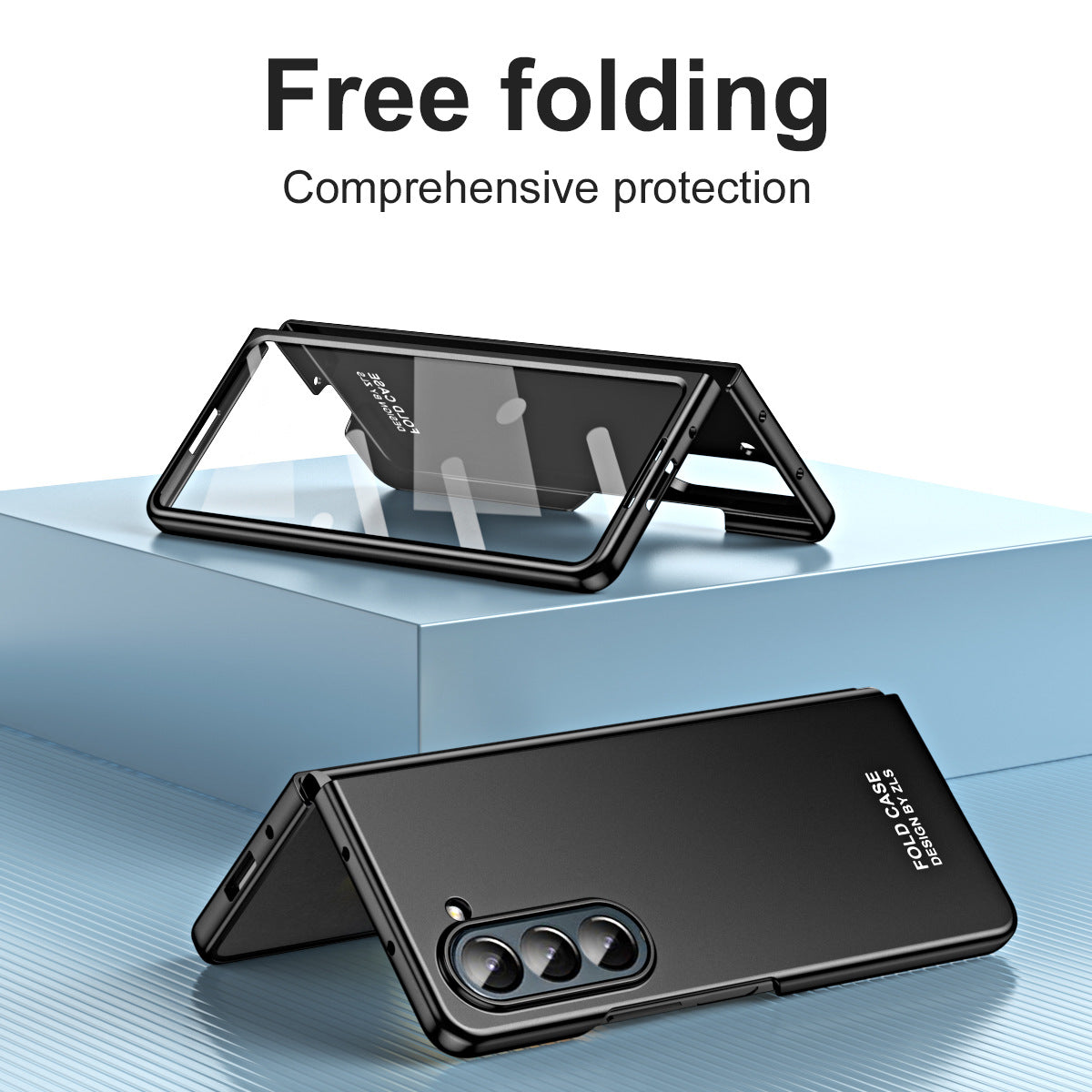 Anti-fingerprint Electroplating Galaxy Z Fold5 Case with Phone Front Screen Protector - mycasety2023 Mycasety