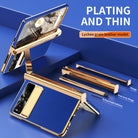 Ultra-Thin Leather Google Pixel Fold shell anti-fall all-inclusive Case double pen slot hinge With Stylus - {{ shop_name}} varyfun