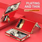 Ultra-thin Leather Electroplating Google Pixel Fold Case All-Inclusive Hinge with Screen Protector - mycasety2023 Mycasety